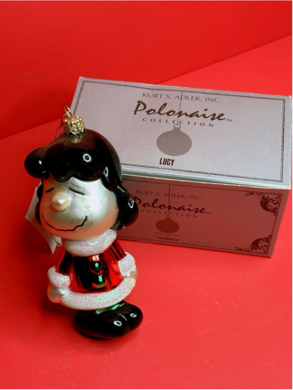 Peanuts Kurt Adler Polonaise Collection Lucy Glass Ornament